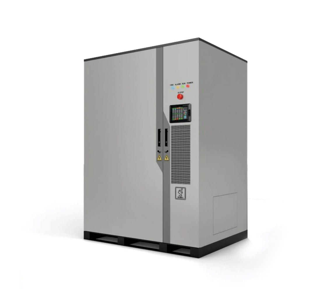 XGW commercial and industrial energy storage cabinet with BMS display panel, alarm indicators and ventilation, suitable for tropical microgrid installation.